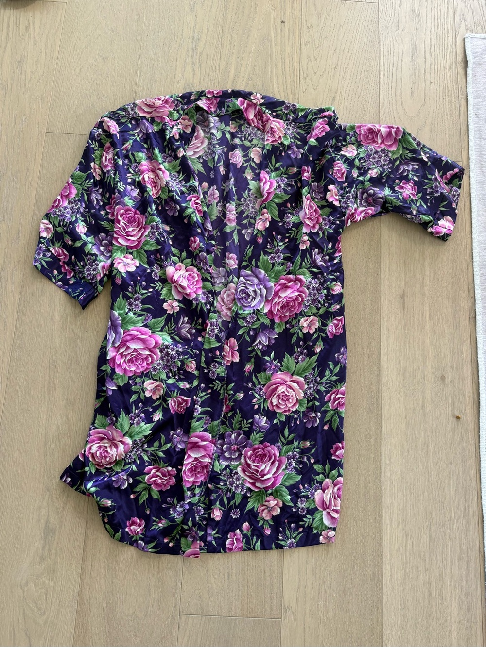 Women's Floral Kimono Tunic in Purple and Pink